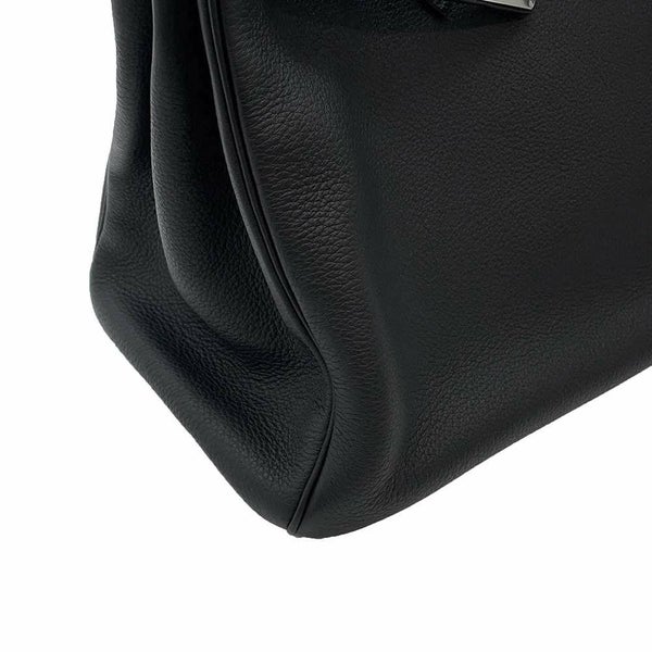 エルメス バーキン35 ブラック/シルバー金具 トリヨンクレマンス □L刻印 HERMES Birkin ハンドバッグ 黒