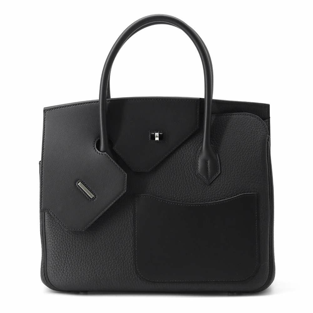 エルメス バーキン30 無秩序 ブラック/シルバー金具 トゴ/スイフト B
