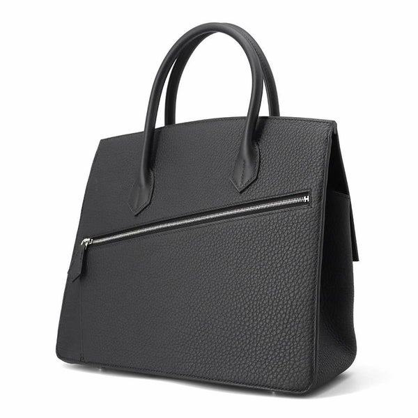 エルメス バーキン30 無秩序 ブラック/シルバー金具 トゴ/スイフト B刻印 HERMES Birkin 黒