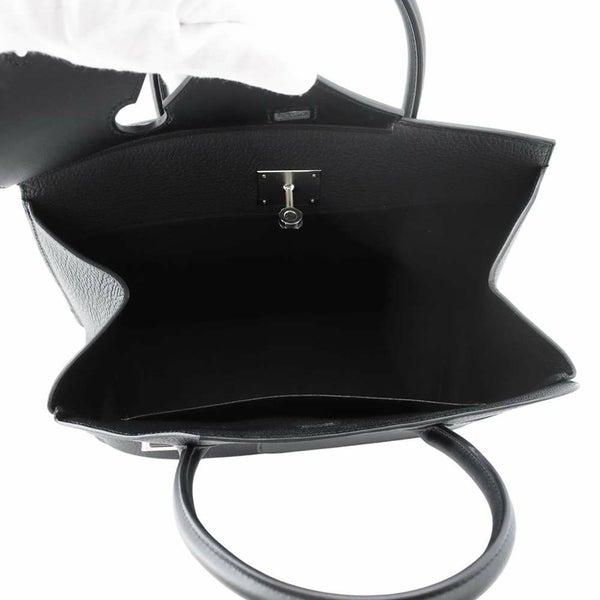エルメス バーキン30 無秩序 ブラック/シルバー金具 トゴ/スイフト B刻印 HERMES Birkin 黒