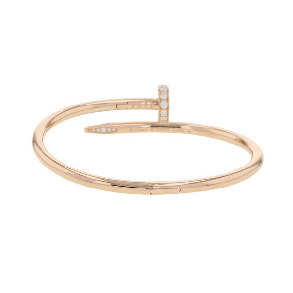 カルティエ ブレスレット ジュスト アン クル ブレスレット クラシックモデル 新型 ダイヤ 32P 計0.58ct K18PG サイズ16 B6048516