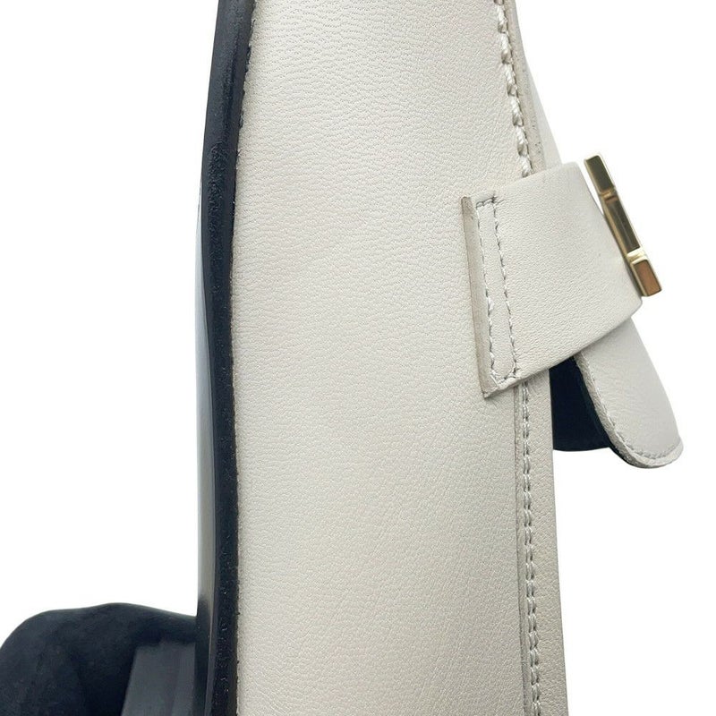 エルメス モカシン パリ レザー アイボリー/シャンパンゴールド金具 レディースサイ38 1/2 HERMES 靴 ローファー