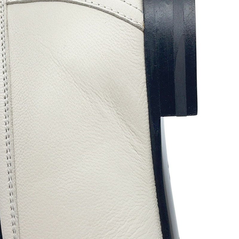 エルメス モカシン パリ レザー アイボリー/シャンパンゴールド金具 レディースサイ38 1/2 HERMES 靴 ローファー