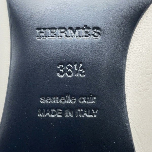 エルメス モカシン パリ レザー アイボリー/シャンパンゴールド金具 レディースサイ38 1/2 HERMES 靴 ローファー