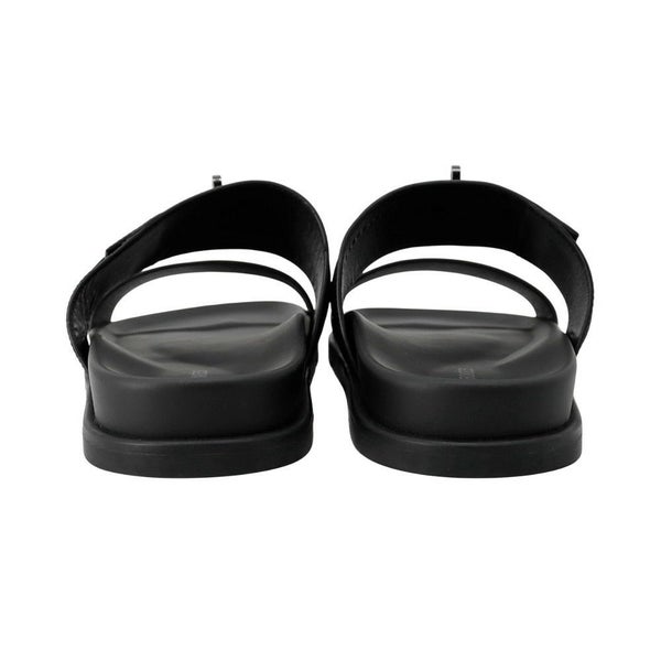 エルメス サンダル ジャクソン ブラック/ブラック金具 カーフレザー メンズサイズ41 HERMES 靴 黒