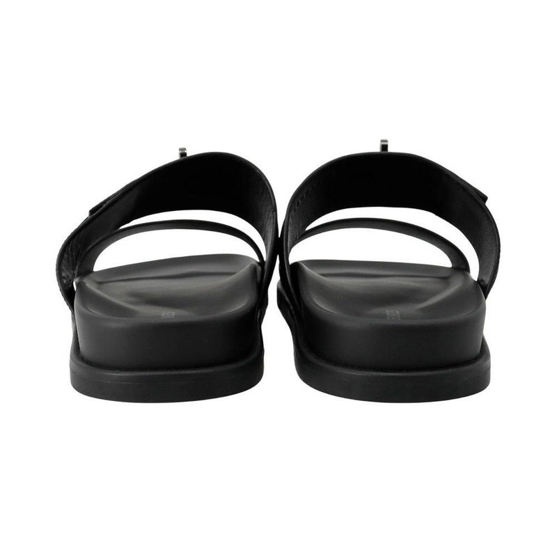 エルメス サンダル ジャクソン ブラック/ブラック金具 カーフレザー メンズサイズ41 HERMES 靴 黒