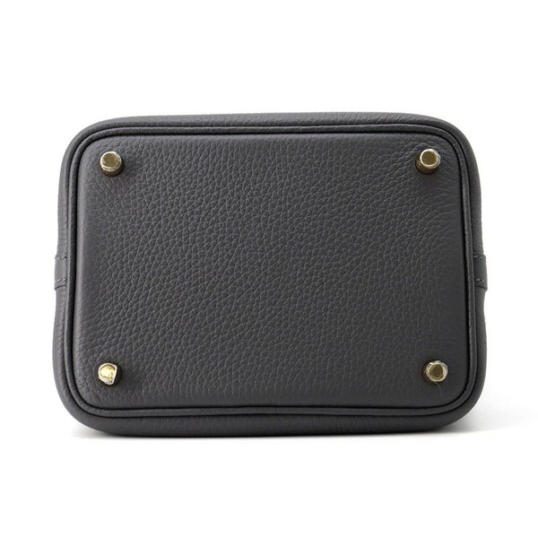 エルメス ハンドバッグ ピコタンロックPM アルドワーズ/シャンパンゴールド金具 トリヨンクレマンス K刻印 HERMES トートバッグ