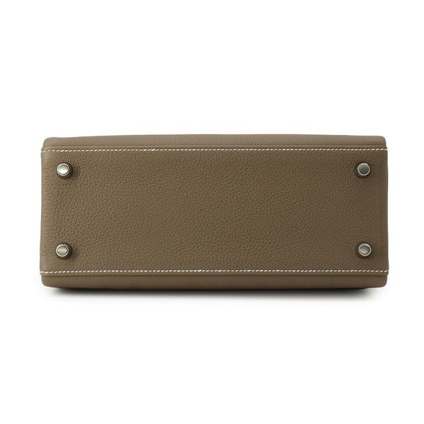 エルメス ハンドバッグ ケリー25 内縫い エトゥープ/シルバー金具 トゴ B刻印 HERMES Kelly 2wayバッグ