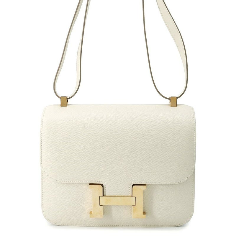 エルメス ショルダーバッグ コンスタンス3 24 クレ/ピンクゴールド金具 エプソン D刻印 HERMES Constance