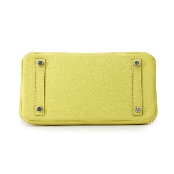 エルメス バーキン25 ヴェルソ ライム/ブルーブルーエ/シルバー金具 トリヨンノヴィーヨ Y刻印 HERMES