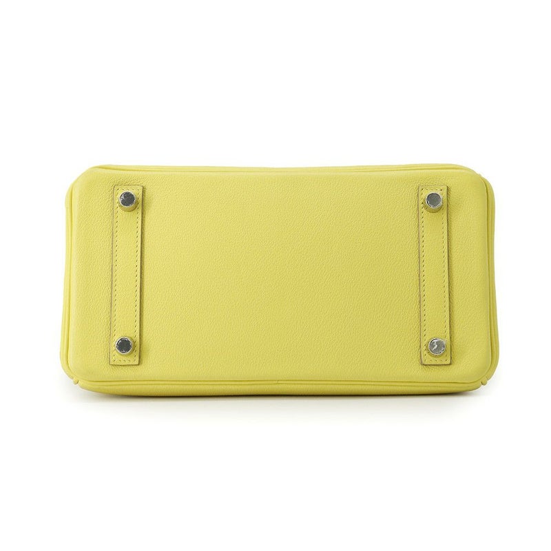 エルメス バーキン25 ヴェルソ ライム/ブルーブルーエ/シルバー金具 トリヨンノヴィーヨ Y刻印 HERMES