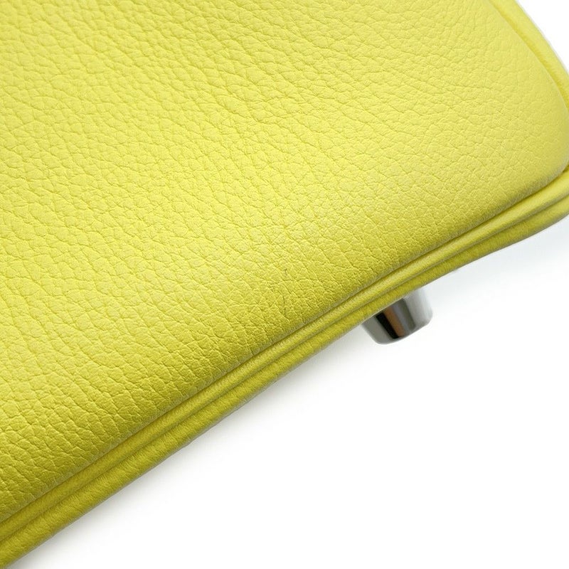 エルメス バーキン25 ヴェルソ ライム/ブルーブルーエ/シルバー金具 トリヨンノヴィーヨ Y刻印 HERMES