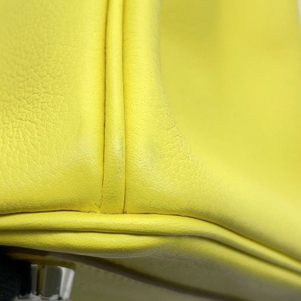 エルメス バーキン25 ヴェルソ ライム/ブルーブルーエ/シルバー金具 トリヨンノヴィーヨ Y刻印 HERMES