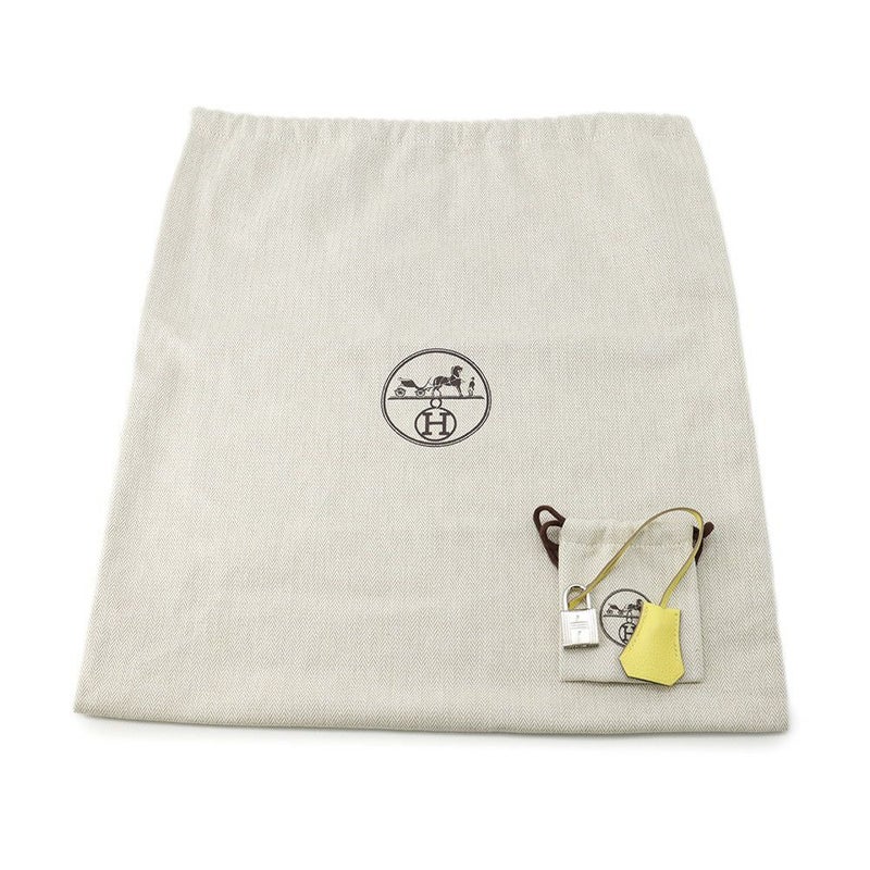 エルメス バーキン25 ヴェルソ ライム/ブルーブルーエ/シルバー金具 トリヨンノヴィーヨ Y刻印 HERMES