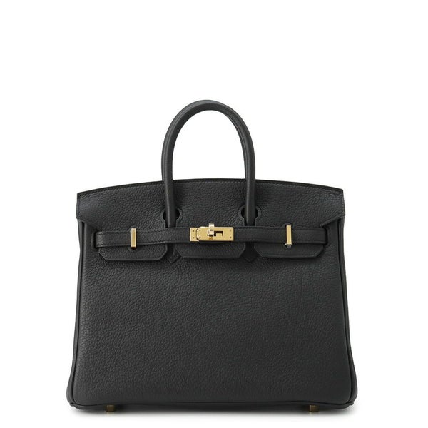 エルメス バーキン25 ブラック/ゴールド金具 トゴ K刻印 HERMES Birkin ハンドバッグ 黒