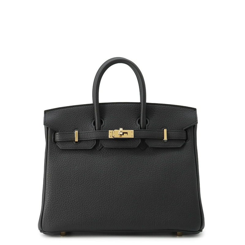 エルメス バーキン25 ブラック/ゴールド金具 トゴ K刻印 HERMES Birkin ハンドバッグ 黒