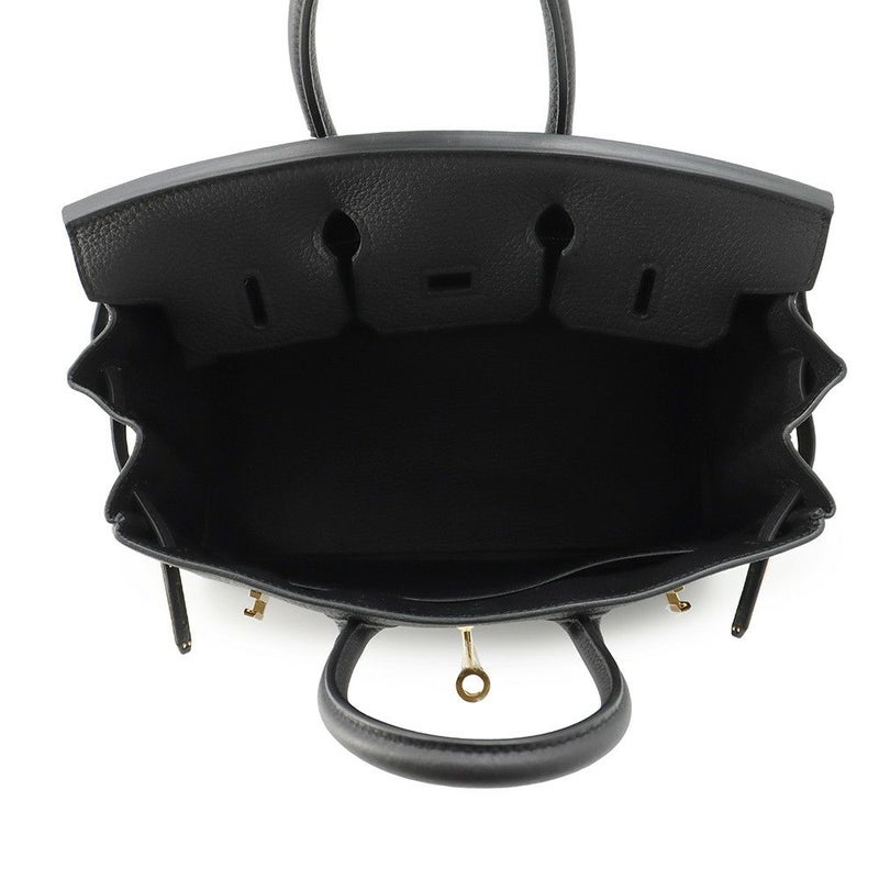 エルメス バーキン25 ブラック/ゴールド金具 トゴ K刻印 HERMES Birkin ハンドバッグ 黒