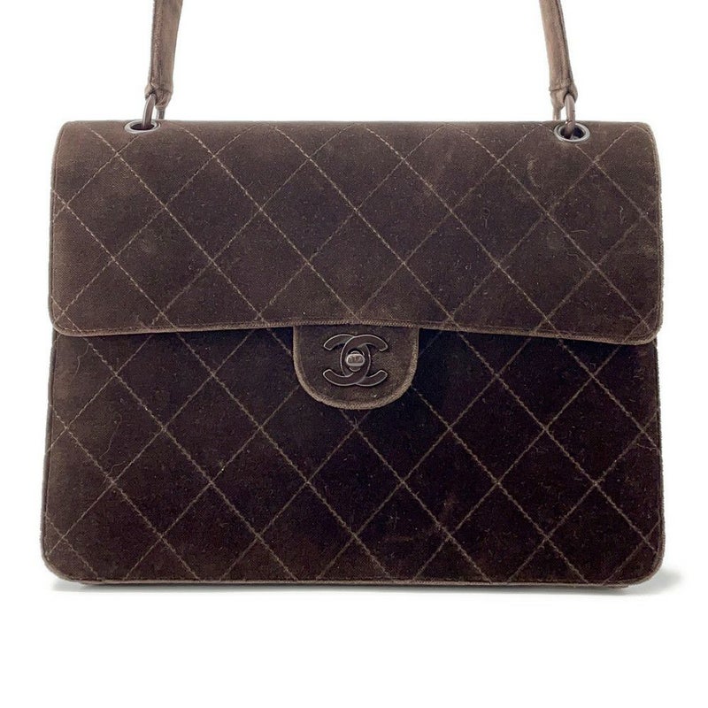シャネル ショルダーバッグ マトラッセ ココマーク ベロア CHANEL バッグ