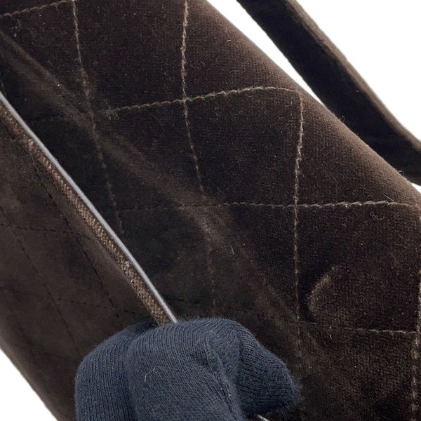 シャネル ショルダーバッグ マトラッセ ココマーク ベロア CHANEL バッグ