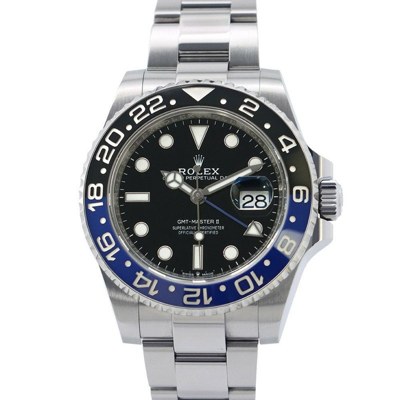ロレックス GMTマスター2 デイト ランダムシリアル ルーレット 126710BLNR ROLEX 腕時計 黒文字盤