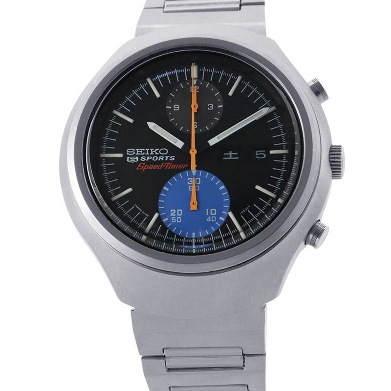 セイコー 5スポーツ スピードタイマー 6138-0020 SEIKO 腕時計 黒文字盤