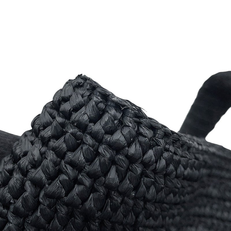 サンローランパリ トートバッグ ロゴ ラフィア 756269 SAINT LAURENT PARIS バッグ 黒
