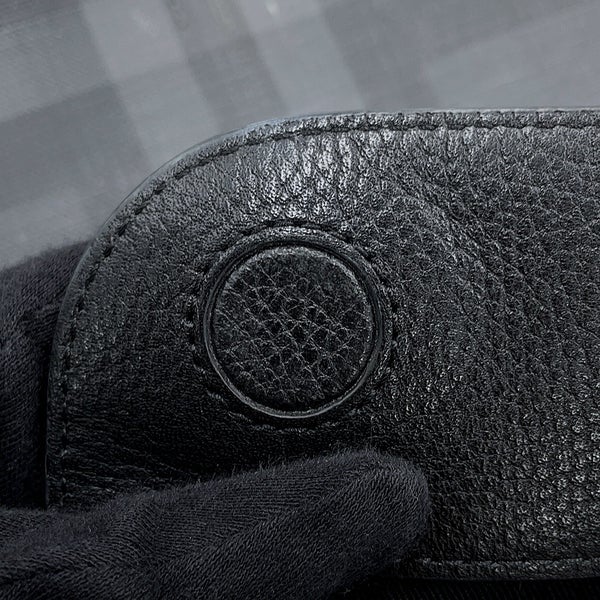 バーバリー ショルダーバッグ ノバチェック メッセンジャーバッグ PVC レザー BURBERRY 黒 メンズ