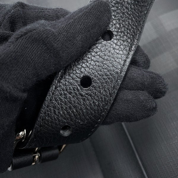 バーバリー ショルダーバッグ ノバチェック メッセンジャーバッグ PVC レザー BURBERRY 黒 メンズ