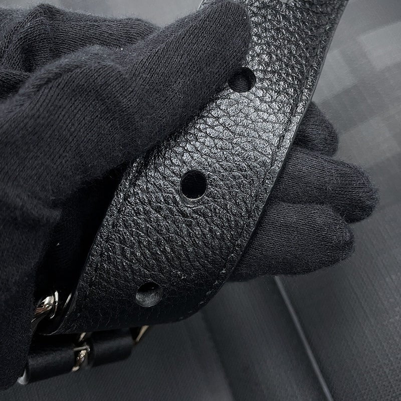 バーバリー ショルダーバッグ ノバチェック メッセンジャーバッグ PVC レザー BURBERRY 黒 メンズ
