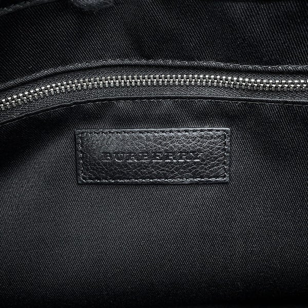 バーバリー ショルダーバッグ ノバチェック メッセンジャーバッグ PVC レザー BURBERRY 黒 メンズ