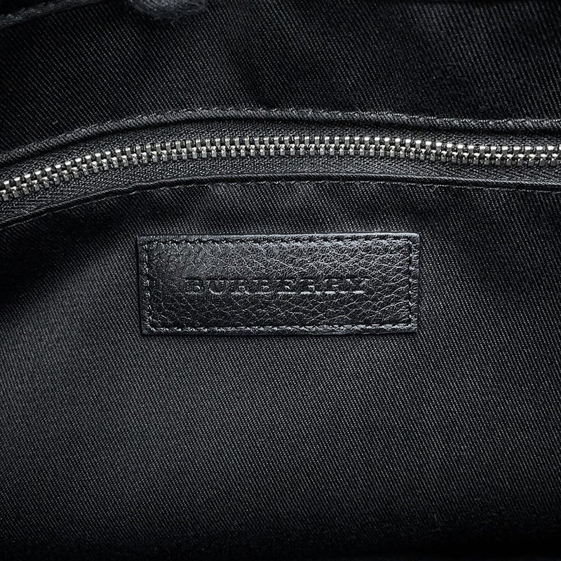 バーバリー ショルダーバッグ ノバチェック メッセンジャーバッグ PVC レザー BURBERRY 黒 メンズ