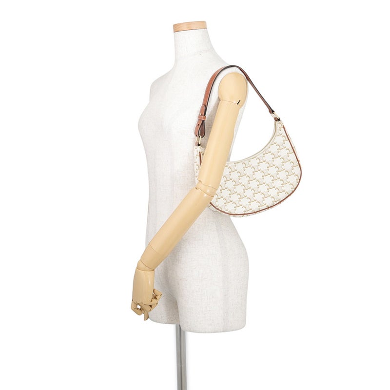セリーヌ ショルダーバッグ トリオンフ アヴァ PVC レザー 193952 CELINE ワンショルダーバッグ 白
