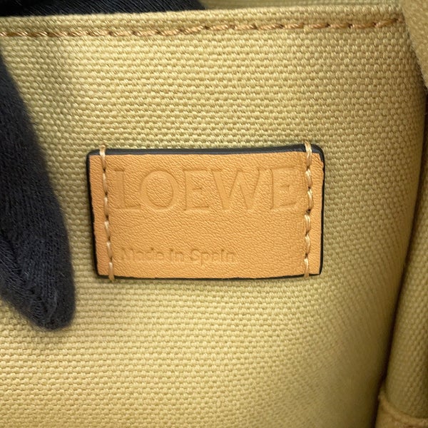 ロエベ リュック ラウンド バックパック カーフレザー キャンバス B314278X01 LOEWE バッグ ベージュ
