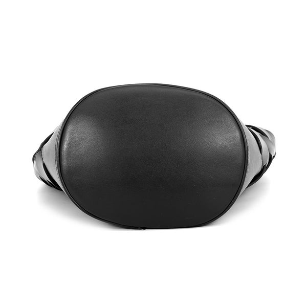 プラダ ショルダーバッグ 編み込み レザー 1BE049 PRADA 黒
