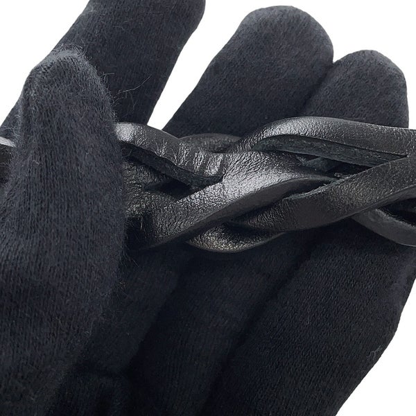 プラダ ショルダーバッグ 編み込み レザー 1BE049 PRADA 黒