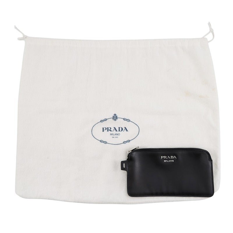 プラダ ショルダーバッグ 編み込み レザー 1BE049 PRADA 黒