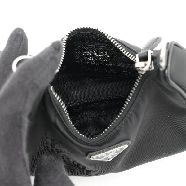 プラダ ショルダーバッグ Re-Edition テスート マイクロバッグ ナイロン 1TT122 PRADA 2way 黒