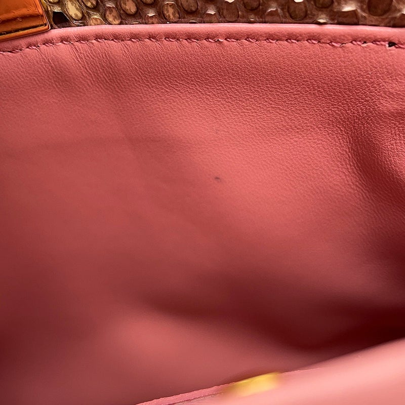 フェンディ ハンドバッグ ミニ ピーカブー パイソン 8BN244 FENDI バッグ 2wayショルダーバッグ