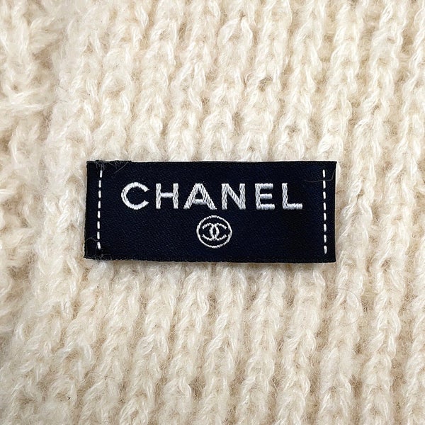 シャネル マフラー ココマーク カシミヤ シルク AAB462 CHANEL ストール 白