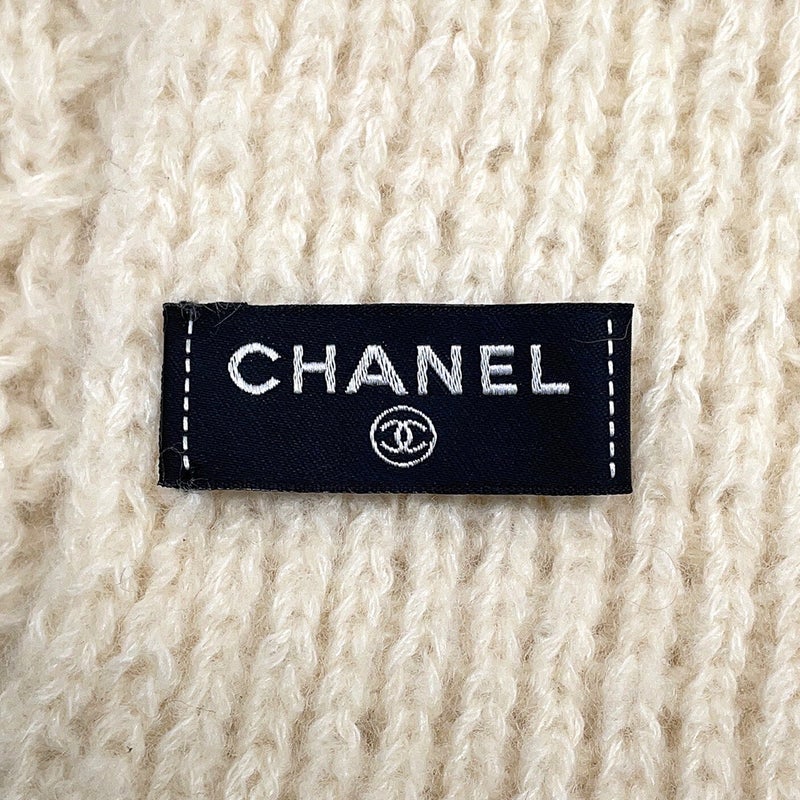 シャネル マフラー ココマーク カシミヤ シルク AAB462 CHANEL ストール 白