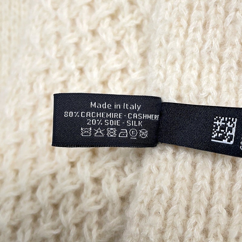 シャネル マフラー ココマーク カシミヤ シルク AAB462 CHANEL ストール 白