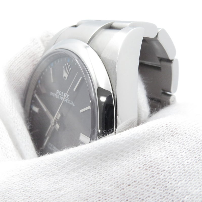 ロレックス オイスターパーペチュアル 114300 ROLEX 腕時計 ダークロジウム文字盤