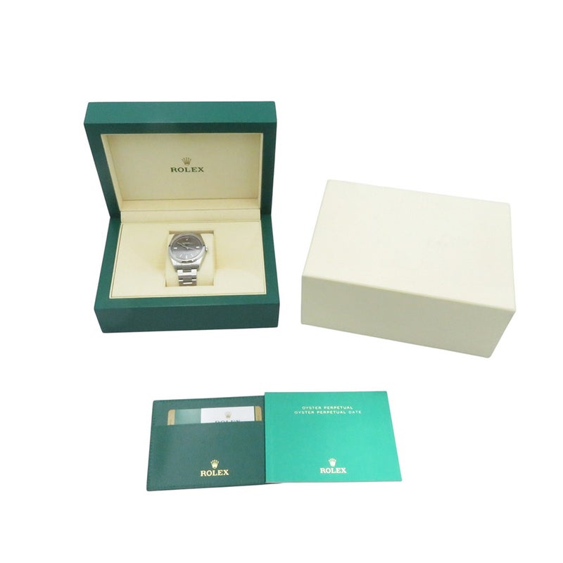 ロレックス オイスターパーペチュアル 114300 ROLEX 腕時計 ダークロジウム文字盤