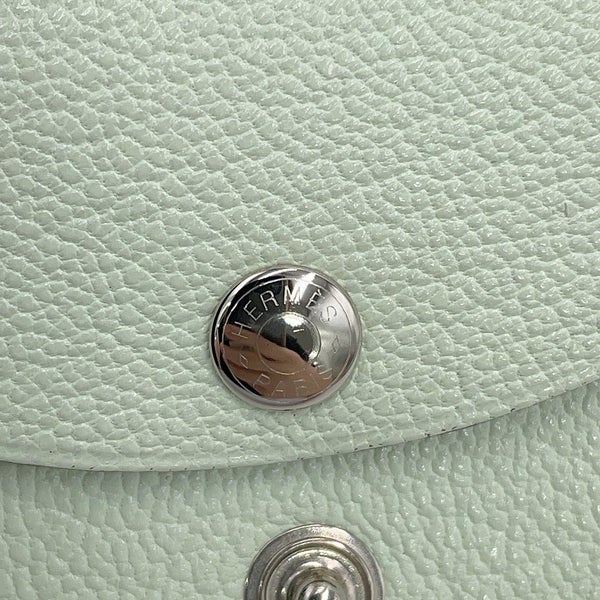 エルメス コインケース カルヴィ デュオ ヴェルソ ヴェールフィズ/ミント シルバー金具 シェブルミゾル B刻印 財布