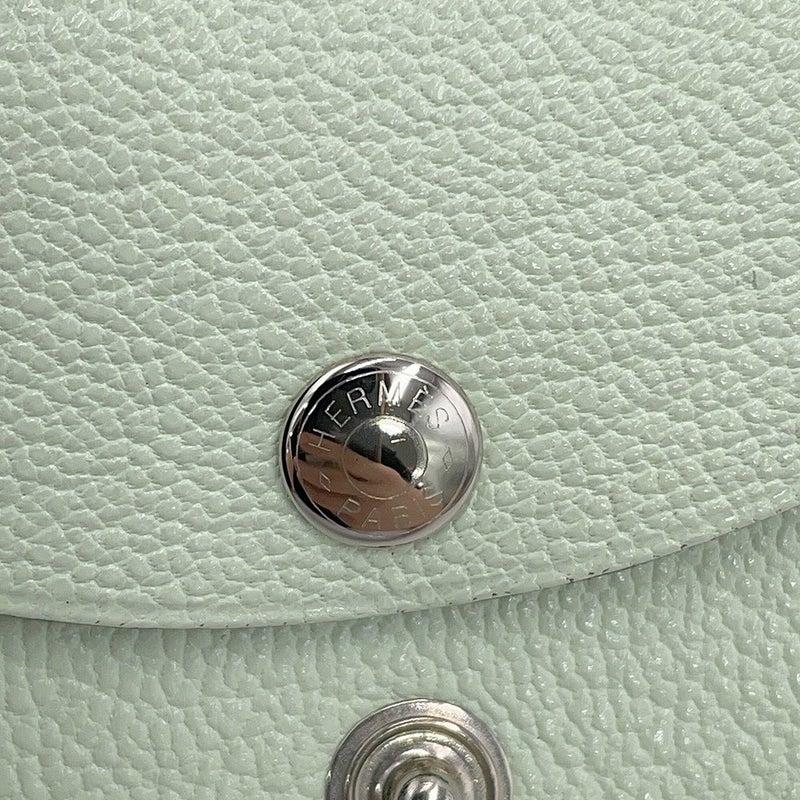 エルメス コインケース カルヴィ デュオ ヴェルソ ヴェールフィズ/ミント シルバー金具 シェブルミゾル B刻印 財布
