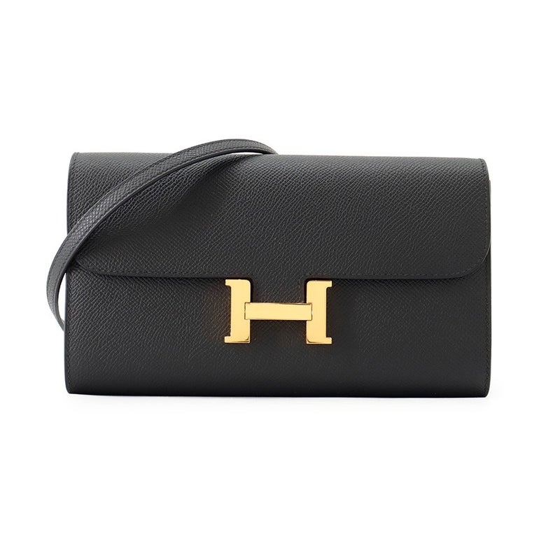 エルメス 長財布 コンスタンス トゥーゴー ロング ブラック/ゴールド金具 エプソン G刻印 HERMES 黒