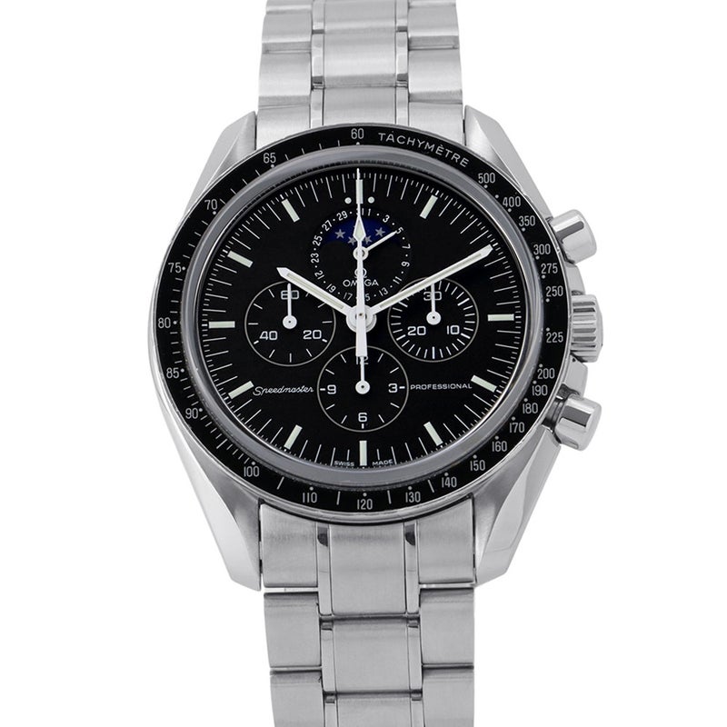 オメガ スピードマスター プロフェッショナル ムーンフェイズ 3576.50.00 OMEGA 腕時計 黒文字盤