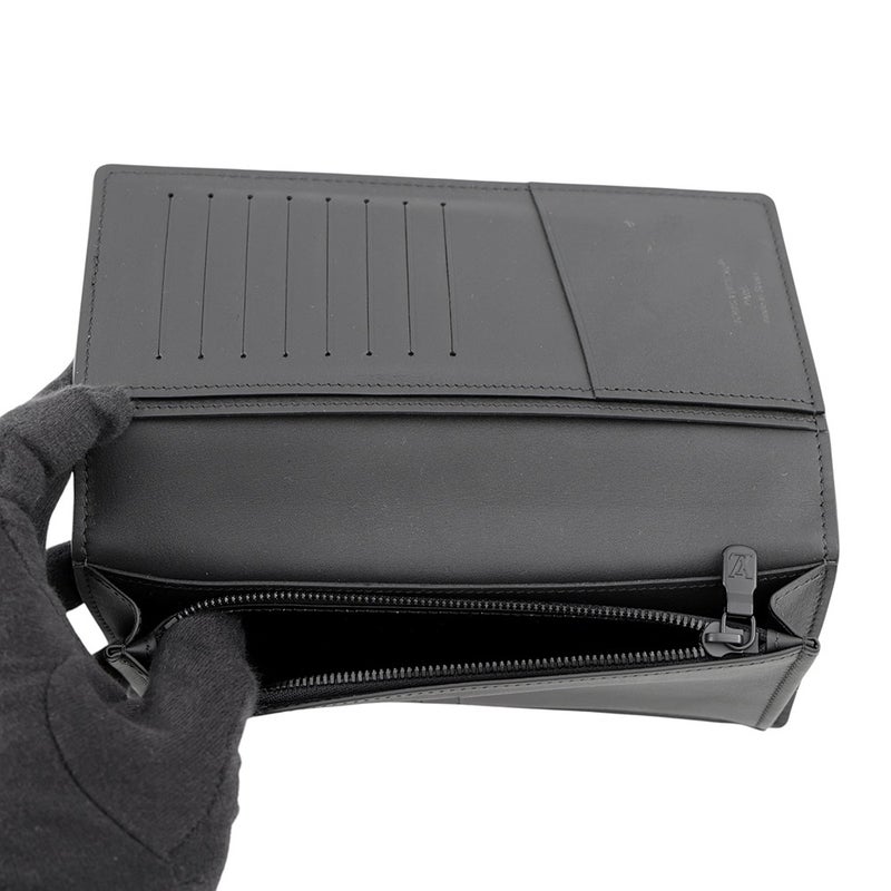 ルイヴィトン 長財布 モノグラム・シャドウ ポルトフォイユ・ブラザ M62900 LOUIS VUITTON ヴィトン 財布 メンズ 黒 ブラック