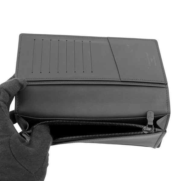 ルイヴィトン 長財布 モノグラム・シャドウ ポルトフォイユ・ブラザ M62900 LOUIS VUITTON ヴィトン 財布 メンズ 黒 ブラック