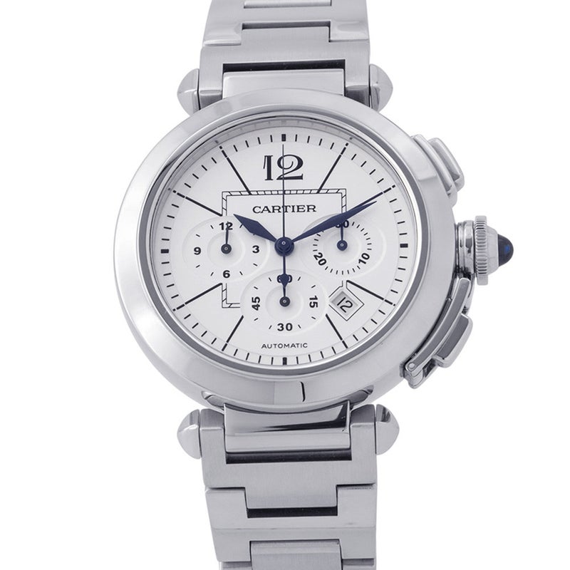 カルティエ パシャ クロノグラフ W31085M7 Cartier 腕時計 白文字盤